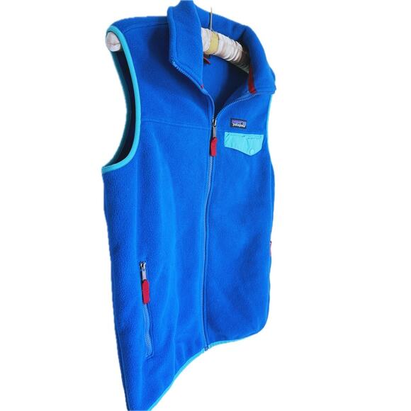 Patagonia Men's Lightweight Snap-T Synchilla Fleece Vest Medium Two-Tone Blue - Picture 2 of 7